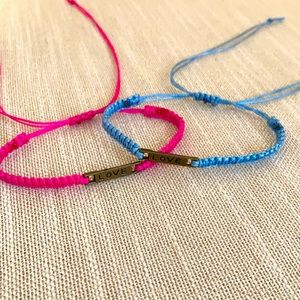 NWT 2 Love Macrame Friendship Bracelets